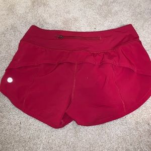 2.5 inseam RED speed up shorts